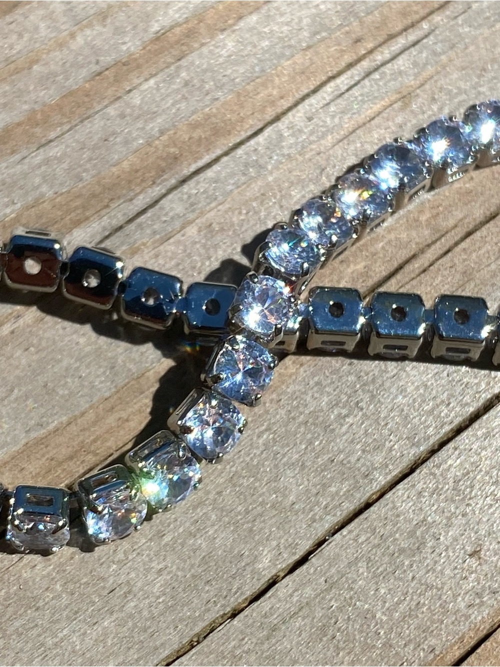 Classic Silver-Tone Crystal CZ Tennis Bracelet - Women’s Size 7 - Picture 2 of 9